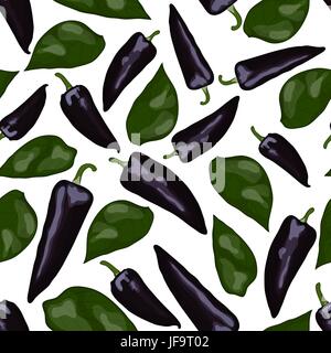 Poivrons frais motif transparent violet Illustration de Vecteur