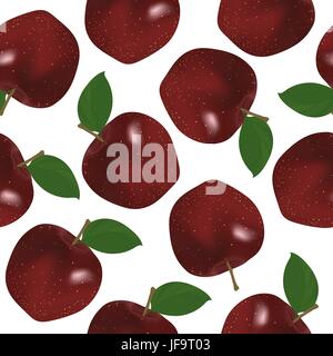 Pomme Rouge motif transparent Illustration de Vecteur