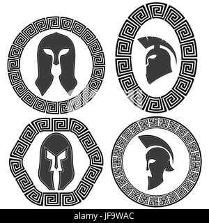 Ensemble d'Icônes Casques isolé sur fond blanc Illustration de Vecteur