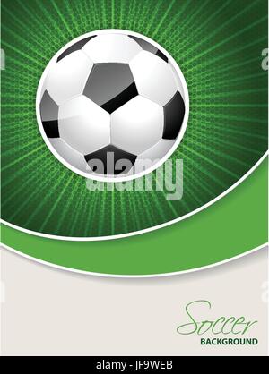 Abstract brochure avec ball soccer Illustration de Vecteur