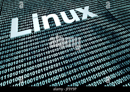 Code de Linux Banque D'Images