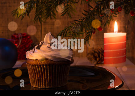 Muffins à la veille de Noël Banque D'Images