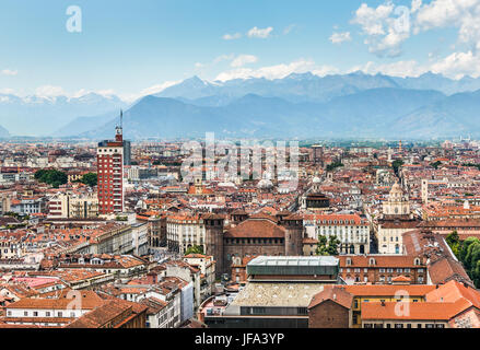 Vue aérienne de Turin, Turin, Italie Banque D'Images