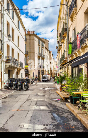 Rue de Montpellier en France Banque D'Images