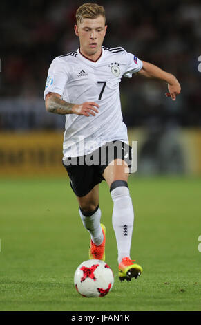 Cracovie, Pologne. 30 Juin, 2017. L'Allemagne Max Meyer en action au championnat d'Europe U21 dernier match entre l'Espagne et l'Allemagne à la Cracovia stadium à Cracovie, Pologne, 30 juin 2017. Photo : Jan Woitas/dpa-Zentralbild/dpa/Alamy Live News Banque D'Images