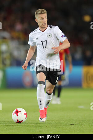 Cracovie, Pologne. 30 Juin, 2017. L'Allemagne Mitchell Weiser en action au championnat d'Europe U21 dernier match entre l'Espagne et l'Allemagne à la Cracovia stadium à Cracovie, Pologne, 30 juin 2017. Photo : Jan Woitas/dpa-Zentralbild/dpa/Alamy Live News Banque D'Images