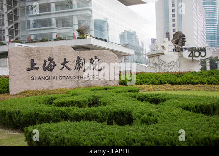 Grand théâtre de Shanghai, Shanghai, Chine Banque D'Images