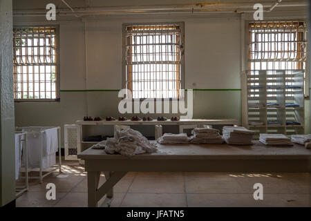 Buanderie dans le pénitencier d'Alcatraz, San Francisco, California, USA Banque D'Images