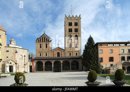 Monastère de Santa Maria de Ripoll, province de Gérone, Catalogne, Espagne Banque D'Images