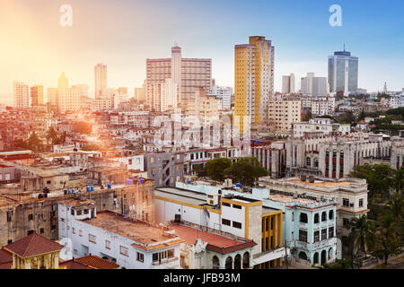 Cuba. La Vieille Havane. Vue d'en haut Banque D'Images