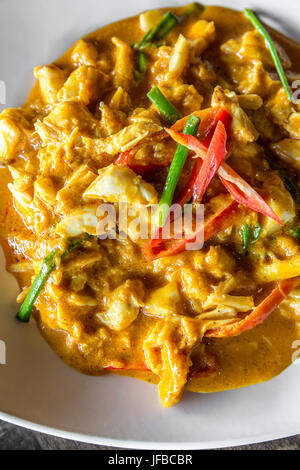 Viande de crabe au curry Banque D'Images