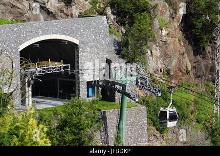 Gare supérieure du téléphérique pour Monte Banque D'Images