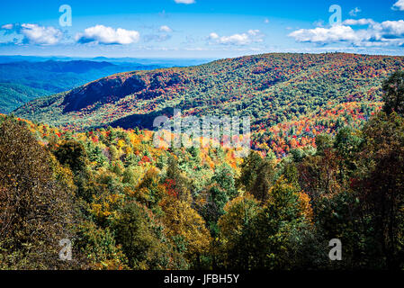 Saison d'automne sur le Blue Ridge Parkway Banque D'Images