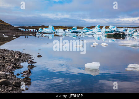 Lagune de glace en Juillet Banque D'Images