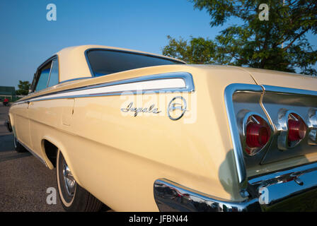 Une vue arrière d'une Chevrolet Impala 1962 restauré classique Banque D'Images