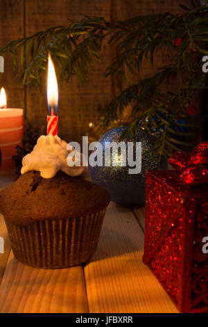 Muffins à la veille de Noël Banque D'Images