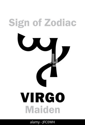 L'ASTROLOGIE : signe zodiacal vierge (la jeune fille) Banque D'Images