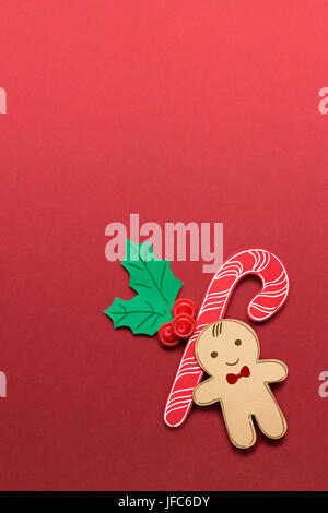 Gingerbread Man's Smile. Banque D'Images