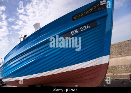 Close up of bateau de pêche, Largs, Northumberland Banque D'Images