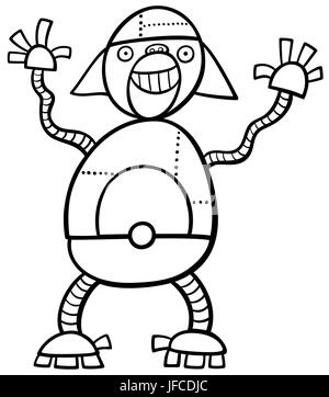 Coloriage robot monkey Banque D'Images