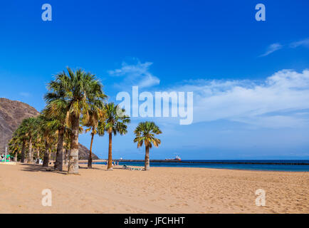 Plage Teresitas à Tenerife - Îles Canaries Banque D'Images