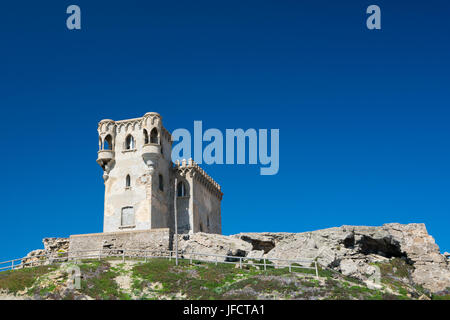 Château de Alonso Pérez de Guzmán Guzmán (le bon) sur la côte de Tarifa, Espagne Banque D'Images