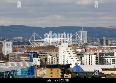 Cardiff City Skyline Banque D'Images