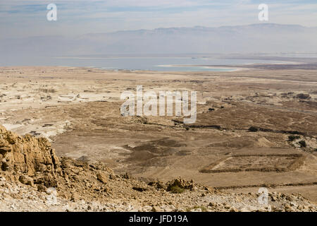 Vue de Massada, Israël Banque D'Images