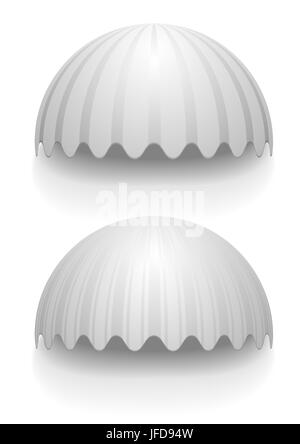 Auvents rayés ronde Banque D'Images