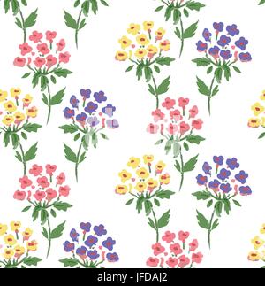 Modèle floral d'hydrangea, cute flowers Illustration de Vecteur