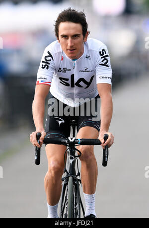 104. Tour de France, le Grand Départ, Team-Presentation : Geraint Thomas (GBR) Équipe Sky. Banque D'Images