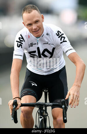 104. Tour de France, le Grand Départ, Team-Presentation : Chris Froome (GBR) Équipe Sky. Banque D'Images
