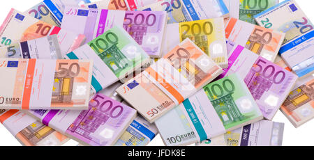 Liasses de Billets en euros Banque D'Images