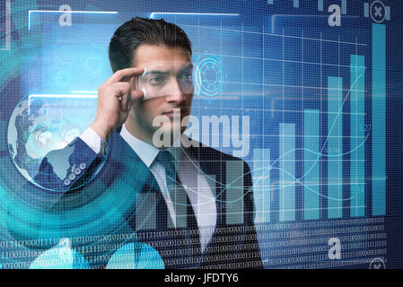 Businessman in future trading concept Banque D'Images