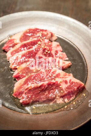 Barbecue viande wagyu Harami Banque D'Images