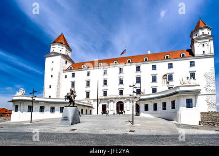 Le château de Bratislava, Slovaquie entrée principale Banque D'Images