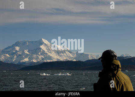 Icy Bay, en Alaska, à l'extrême nord-est, de l'Alaska. Banque D'Images