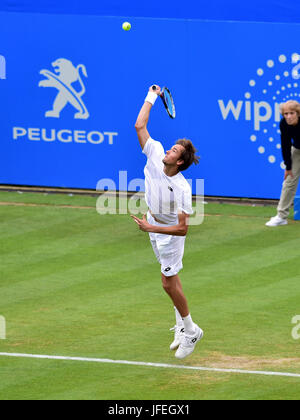 Daniil Medvedev de la Russie au cours de l'International Aegon tennis tournament à Eastbourne Eastbourne Devonshire Park Sussex UK . 30 Juin 2017 Banque D'Images