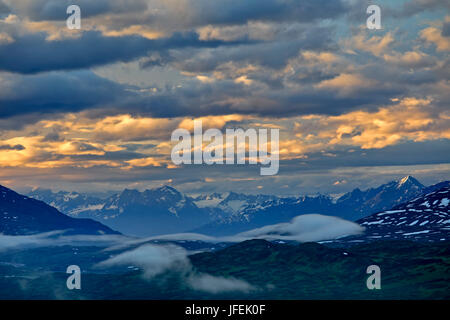 Amérique du Nord, les États-Unis, l'Alaska, les montagnes Chugach Banque D'Images