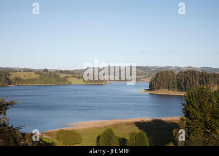 Le Chili, Araucania, Lago Budi, Mapuche, Llaguepulli Banque D'Images