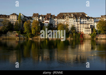 La Suisse, Canton de Bâle-Ville, Bâle, la rive gauche du Rhin, Bâle, grand et le quartier de la Cathédrale Banque D'Images