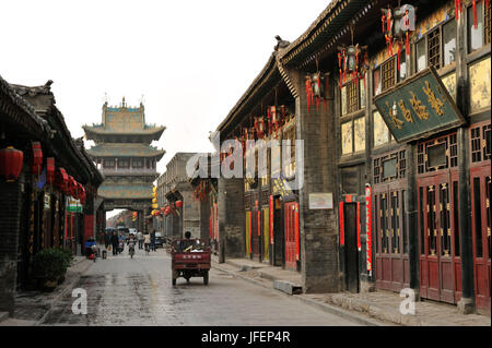 Chine, Province du Shanxi, Pingyao répertorié au Patrimoine Mondial de l'UNESCO Banque D'Images