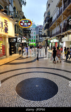 La Chine, Macao, centre historique, patrimoine mondial de l'UNESCO, Rua da Palha Banque D'Images