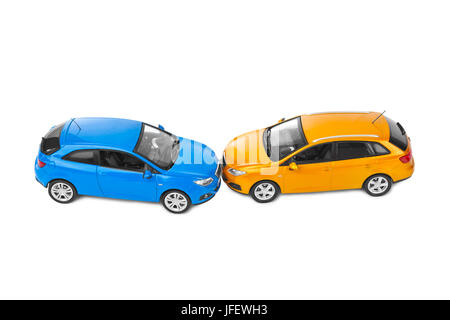 Crash de voitures miniatures Banque D'Images