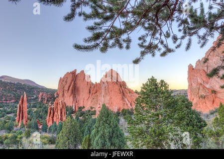 Le Jardin des Dieux - Colorado Springs, CO Banque D'Images