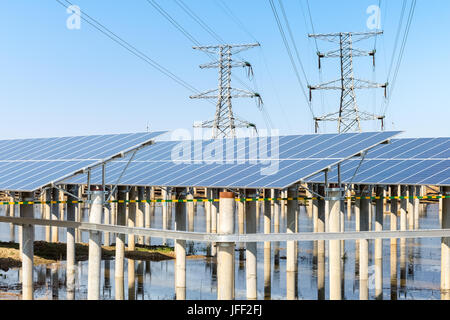 L'énergie solaire dans le cadre du sunny sky Banque D'Images