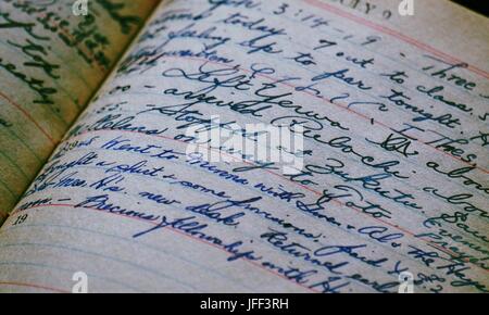 Ancienne Rédaction de journal page Banque D'Images