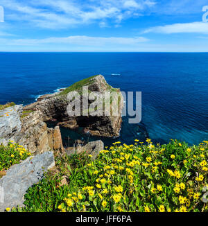 Cap Vidio côte (côte des Asturies, Espagne). Banque D'Images