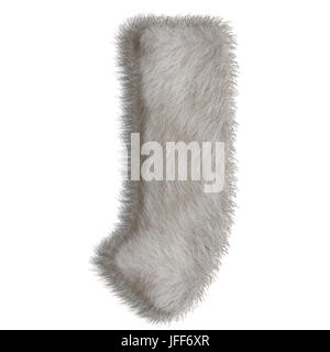 Fourrure décorative lettre J Banque D'Images