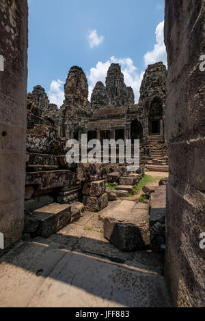 Temple Bayon, le Cambodge, l'Asie Banque D'Images